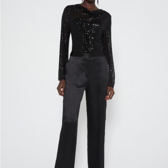 NWT ZARA NET-STYLE SEQUIN TOP - Picture 4 of 8